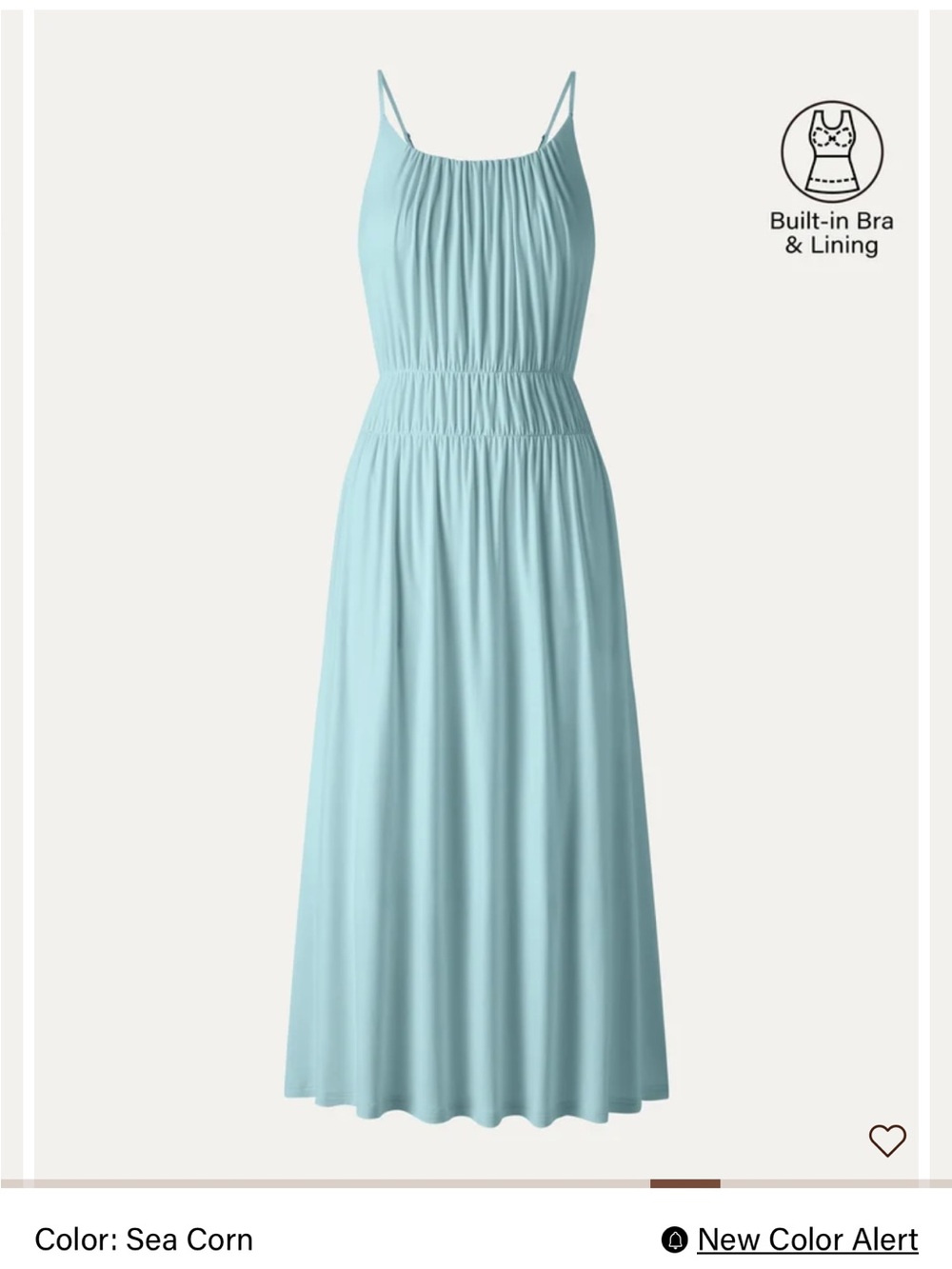 OGL Sea Corn Smocked Waist Maxi Dress brand new never warn